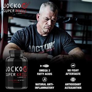 Jocko Fuel Antarctic Krill Oil Omega 3 Fatty Acid Supplements DHA & EPA - 500mg Softgels - Supports Joints, Mobility & Mental Function (60 Softgels)