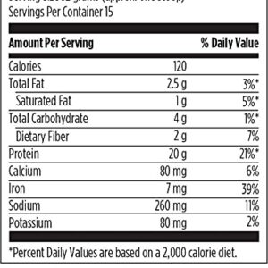 Designs for Health Organic PurePea - 20g Vegan Pea Protein, Organic + Non-GMO Natural Drink Mix Powder Supplement, Chocolate (15 Servings / 480g)