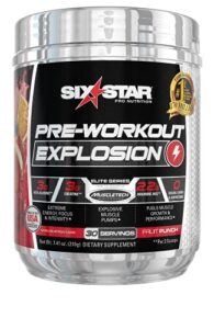 pre workout | six star preworkout explosion | pre workout powder for men & women | preworkout energy powder drink mix | sports nutrition pre-workout products | fruit punch (30 servings)
