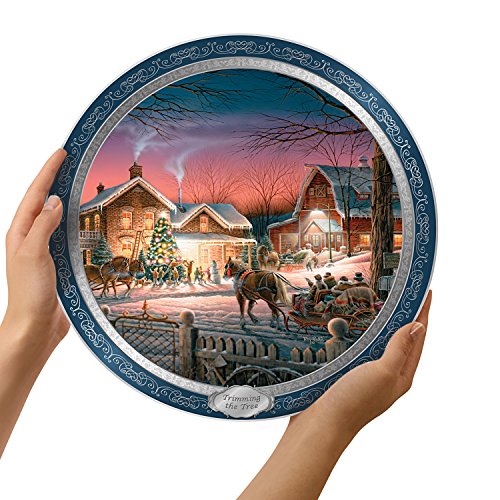 The Bradford Exchange Terry Redlin 120th Anniversary Collector Plate: Trimming The Tree