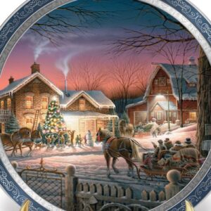 The Bradford Exchange Terry Redlin 120th Anniversary Collector Plate: Trimming The Tree