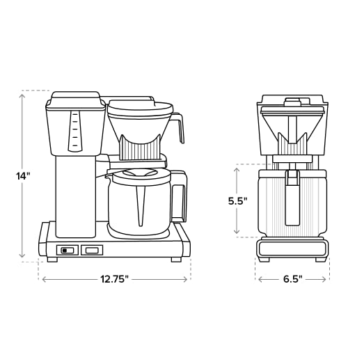 Technivorm Moccamaster Moccamaster 53947 KBGV 10-Cup Coffee Maker Orange, 40 Ounce, 1.25l