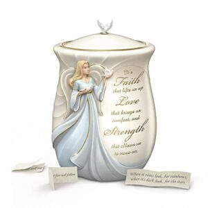 the bradford exchange a year of inspirations religious heirloom porcelain comfort jar featuring 22k gold accents with 365 slips of paper each with their own unique inspirational message