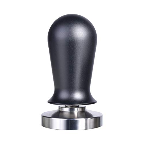 53mm Calibrated Espresso Tamper, MATOW Calibrated Coffee Tamper with Spring Loaded Anodized Aluminum Handle Stainless Steel Flat Base, Professional Espresso Hand Tamper(Aluminum Handle, 53mm Tamper)