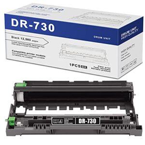 allu 1 pack black compatible dr730 dr-730 drum unit replacement for brother dcp-l2550dw mfc-l2710dw l2750dw l2750dwxl printer drum.