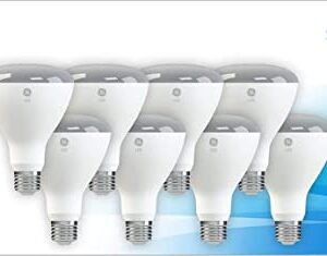 GE LED BR30 Indoor Floodlight Bulb (8 Pack) - Energy Star Certified, Soft White, 10W