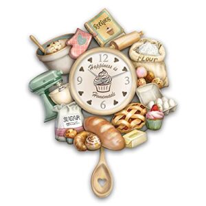homemade happiness whimsical kitchen wall clock devoted to the pure joy of baking delicious treats