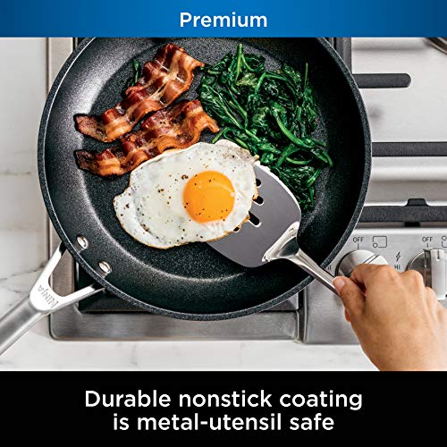 Ninja C30020 Foodi NeverStick Premium 8-Inch Fry Pan, Hard-Anodized, Nonstick, Durable & Oven Safe to 500°F, Slate Grey