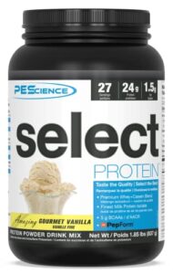 pescience select low carb protein powder, gourmet vanilla, 27 serving, keto friendly and gluten free