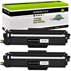 greencycle compatible toner cartridge replacement for brother tn227 tn227bk to use with hl-l3290cdw hl-l3210cw mfc-l3750cdw mfc-l3710cw dcp-l3550cdw printer (black, 2-pack)