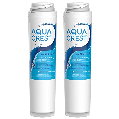 AQUACREST FQSVF Under Sink Water Filter, Replacement for GE FQSVF, FQSVN, FQSLF, GXSV65R, NSF 42 Certified (1 Set), Package May Vary