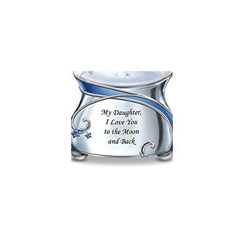 My Daughter, I Love You to The Moon and Back Snowglobe with Moon and Heart Charm