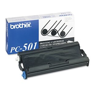 brother pc501 thermal transfer print cartridge, black – in retail packaging