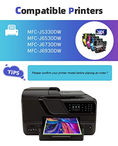 BAALAND LC3017 Ink Cartridges Replacement for Brother LC3017 3017 LC3019 3019 Ink Work for Brother Inkjet Printers MFC-J5330DW MFC-J6530DW, MFC-J6730DW MFC-J6930DW(BK/C/M/Y 4-Pack)