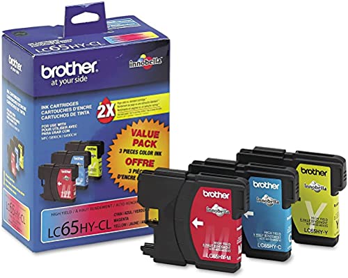 Brother 739224 Lc 65 Color Combination Ink Cartridges High Yield 3/Pack (Lc653pks)