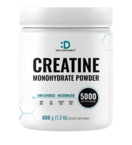 creatine monohydrate powder 600 grams (1.32lb), unflavored | pure | micronized creatine powder, 5000mg(5g) per serving, 4 month supply, vegan | keto, non-gmo, no filler, no additives – 120 servings