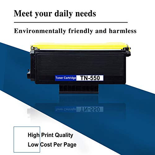 1 Pack TN-550 TN550 Black Toner Cartridge Replacement for Brother DCP-8060 8065DN 8080DN 8085DN HL-5240 5250DN/DNT 5270DN 5350DN/DNLT 5370DW/DWT 5380DN 5280DW Printer.