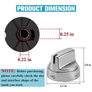 WB03X24818 GE Stove Knobs Replacements Compatible with GE Range Oven Gas Stove Knobs, Replace Part # 4363588 AP5989029 PS11729081 EAP11729081 Model Specific Not Universal - 5 Pack, 1 Years Warranty