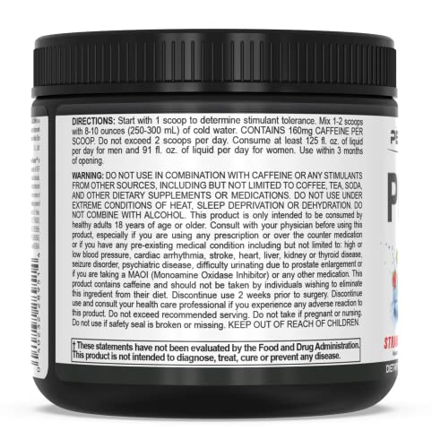 PEScience Prolific Pre Workout Powder, Strawberry Kiwi, 40 Scoop, Energy Supplement with Nitric Oxide