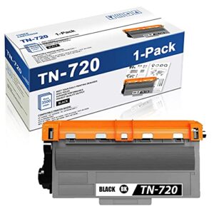 maxcolor tn720 1 pack black,compatible tn720 toner cartridge replacement for brother hl5440d 5450dn 5470dwdwt dcp8110dn 8150dn 8155dn mfc8710dw 8810dw printer toner cartridge