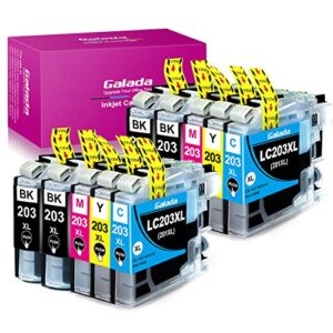 galada compatible ink cartridge replacement for brother lc201 lc203 xl lc203xl for mfc j480dw mfc j485dw mfc j880dw mfc j460dw mfc j4620dw mfc j4420dw mfc j5520dw mfc j680dw printer 10 pack