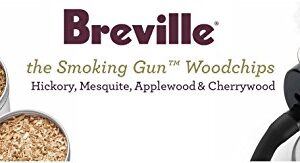 Breville PolyScience BSM600AWC Breville The Smoking Gun Pro Hickory, Mesquite, Applewood, and Cherrywood 4 Piece Woodchip Set, Brown