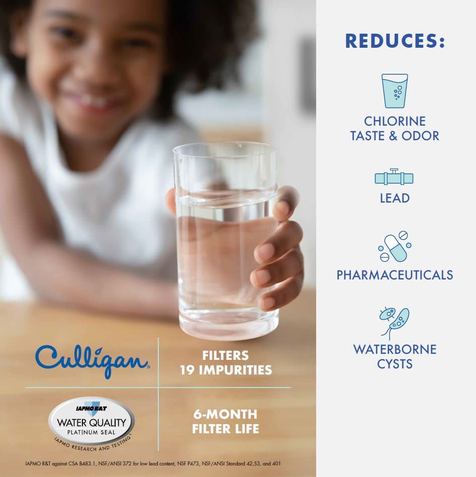 Culligan CUGMW Refrigerator Water Filter | Replacement for GE Water Filter (MWF) | Replace Every 6 Months | Pack of 1