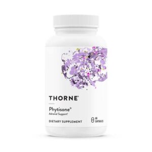 thorne phytisone – adrenal support supplement with vitamin c & ashwagandha – dairy-free helath support – 60 capsules – 30 servings