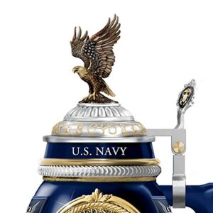 The Bradford Exchange United States Navy Values Heirloom Porcelain Stein