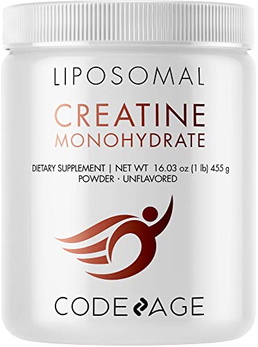 Codeage Liposomal Creatine Monohydrate Powder Supplement, Pure Creatine 5000mg 3-Month Supply, Unflavored Creatine, Micronized Creatine Powder, Creatinine Sports Muscles, Keto-Friendly - 90 Servings