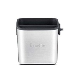 breville knock box mini in stainless steel construction-dishwasher safe, silver