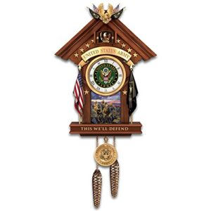 the bradford exchange us army cuckoo clock with james dietz artwork plays tune of official army song