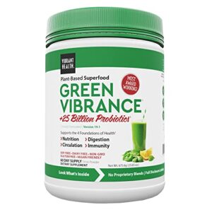 vibrant health, green vibrance, vegan superfood powder, 60 servings (ffp)