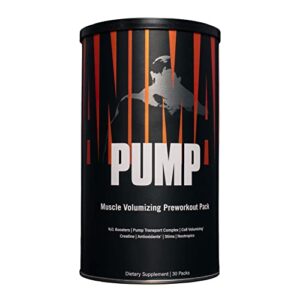 Animal Pump – Preworkout - Vein Popping Pumps – Energy and Focus – Creatine – Nitric Oxide – Easy to Remove Stimulant Pill for Anytime Workouts – 30 Packs