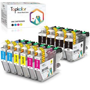 topkolor compatible ink cartridges replacement for lc3013 lc3011 lc 3013 3011 lc-3013 lc-3011 high yield for mfc-j491dw mfc-j895dw mfc-j690dw mfc-j497dw printer, 8 pack… (10pack)