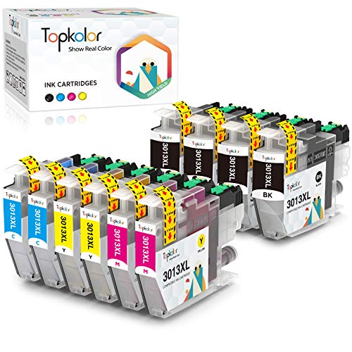 Topkolor Compatible Ink Cartridges Replacement for LC3013 LC3011 LC 3013 3011 LC-3013 LC-3011 High Yield for MFC-J491DW MFC-J895DW MFC-J690DW MFC-J497DW Printer, 8 Pack… (10pack)