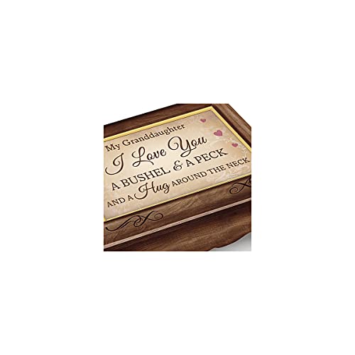The Bradford Exchange Granddaughter, I Love You A Bushel and A Peck Handcrafted Wooden Music Box