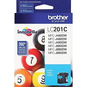 brother lc201c innobella ink cartridge, cyan – in retail packaging