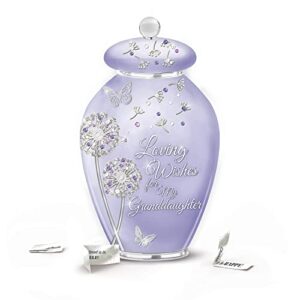 the bradford exchange a year of wishes heirloom porcelain granddaughter musical wish jar