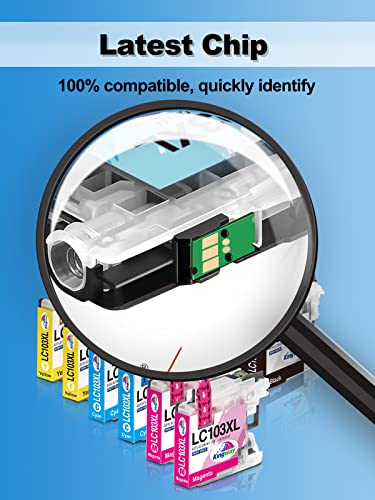 Kingway Compatible Ink Cartridge Replacement for LC-103XL LC103XL LC101 101XL for Brother MFC J870DW J450DW J470DW J650DW J4410DW J4510DW J4710DW J6720DW (10pack, 4BK, 2Y, 2M, 2C)