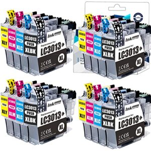 lcl compatible ink cartridge replacement for brother lc3011 lc-3011 lc3013 lc-3013 lc3013bk lc30133pks lc-3013bk lc3013c lc3013m lc3013y high yield mfc-j491dw (16-pack 4k 4c 4m 4y)
