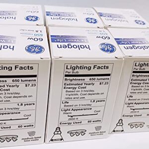 GE Lighting 40673 60-Watt, 120V Edison Halogen Floodlight PAR16 Light Bulb 6 Pack