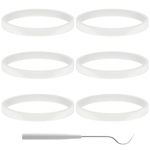 6 PCS Rubber Gaskets 10cm Sealing Gaskets White O-Ring Replacement Parts for Ninja Blender BL480 BL680 BL910 CT680