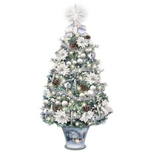 thomas kinkade winter splendor tabletop tree from bradford exchange: lights up