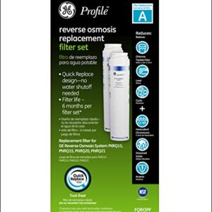 GE Profile FQROPF Under Sink Water Filter, Filters for Reverse Osmosis System, Reduces Sediment, Rust & Other Impurities from Water, Replace Every 6 Months for Best Results, Pack of 2 Membranes
