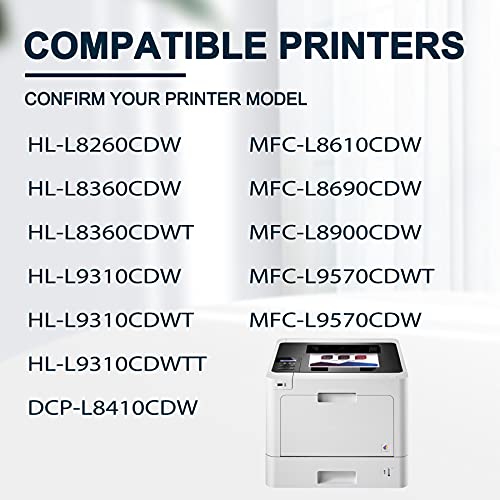 Van Enterprises 3 Pack Color TN433 TN433C TN433M TN433Y (1C+1M+1Y) Compatible Toner Cartridge Replacement for Brother HL-L8260CDW L8360CDW L9310CDWTT DCP-L8410CDW MFC-L8610CDW Printer Ink Cartridge