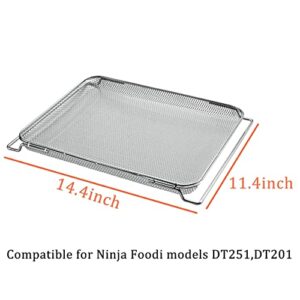 Replacement Air Fry Basket for Ninja Foodi DT251 Air Fryer Oven,Stainless Steel Air Fryer Basket for Ninja Foodi DT201,DT200,Accessories for Ninja Foodi 10-in-1 Smart XL Air Fry Oven