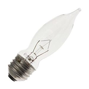 GE Lighting Crystal Clear, Decorative Bent Tip Light Bulb, 40 Watt (350 Lumens) 12 Count