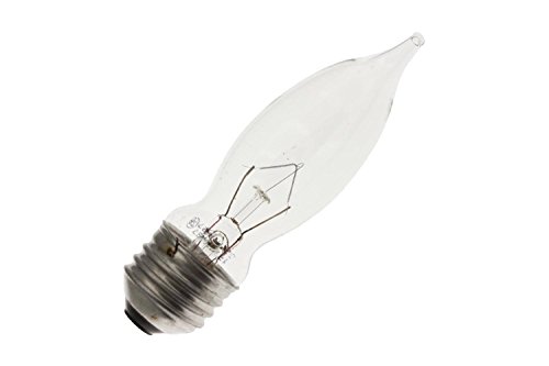 GE Lighting Crystal Clear, Decorative Bent Tip Light Bulb, 40 Watt (350 Lumens) 12 Count