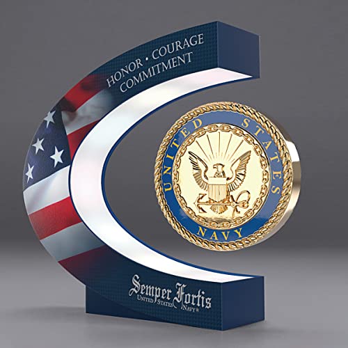 The Bradford Exchange Navy: A Tribute to Excellence Illuminated Levitating Tribute Sculpture